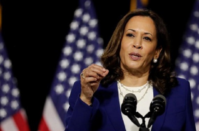 harris said she had long admired biden s commitment to his family and country and she described him as ready to meet the challenges created by trump s failures in handling the pandemic and its economic consequences as well as racial unrest photo reuters
