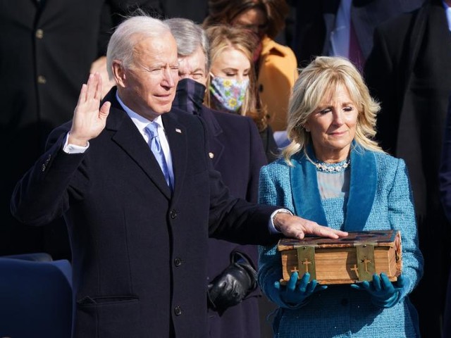 joe biden is sworn in as the 46th president of the united states on the west front of the us capitol in washington us january 20 2021 photo reuters