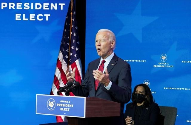 us president elect joe biden announces nominees and appointees to serve on his health and coronavirus response teams as vice president elect kamala harris listens during a news conference at his transition headquarters in wilmington delaware us december 8 2020 photo reuters