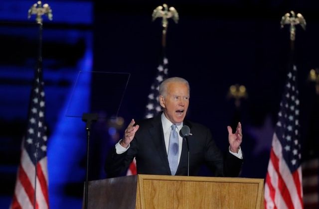 joe biden speaks at his election rally in wilmington delaware november 7 2020 photo reuters