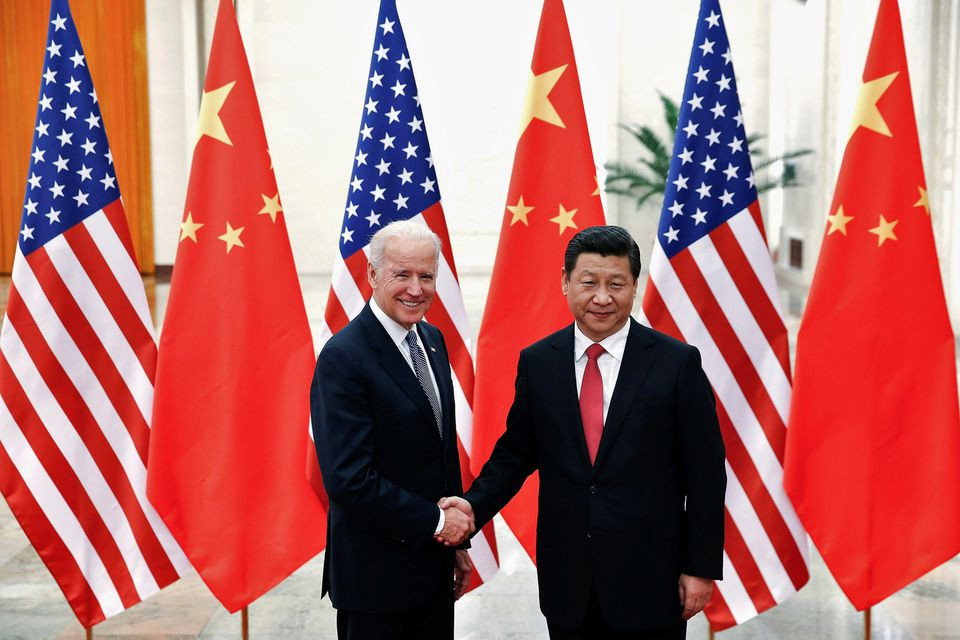 chinese president xi jinping shakes hands with u s vice president joe biden l inside the great hall of the people in beijing december 4 2013 photo reuters