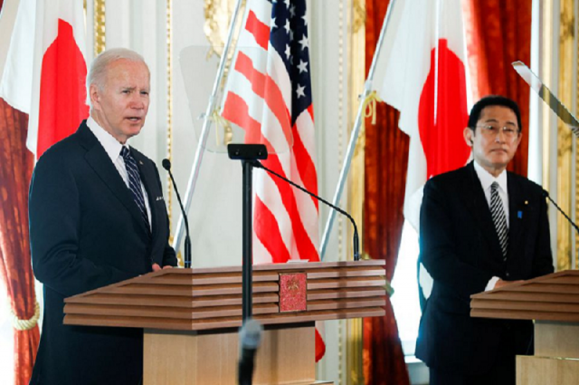 us president joe biden speaks during a joint news conference with japan s prime minister fumio kishida after their bilateral meeting at akasaka palace in tokyo japan may 23 2022 photo reuters us president joe biden speaks during a joint news conference with japan s prime minister fumio kishida after their bilateral meeting at akasaka palace in tokyo japan may 23 2022 photo reuters