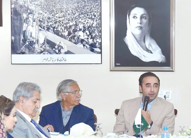 ppp chairman bilawal bhutto zardari addresses the party s cec meeting photo online