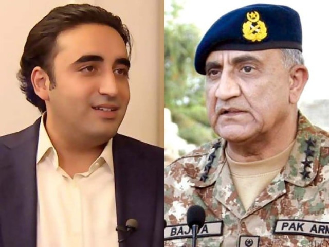 file photo of ppp chairman bilawal bhutto zardari and army chief general qamar javed bajwa