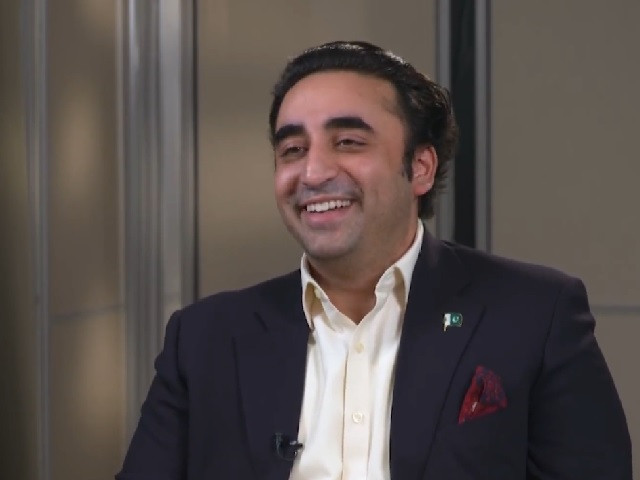 foreign minister bilawal bhutto speaking in an interview to cnbc in munich photo screengrab