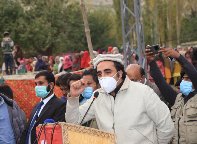 ppp chairman bilawal bhutto zardari addresses public gathering in mehdiabad area of g b photo twitter mediacellppp