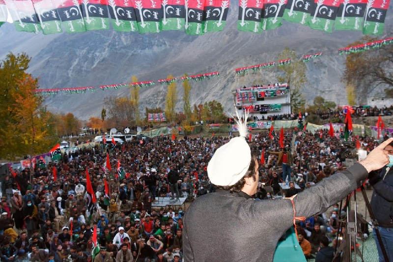 ppp chairman address election rally in gilgit baltistan photo ppp media cell