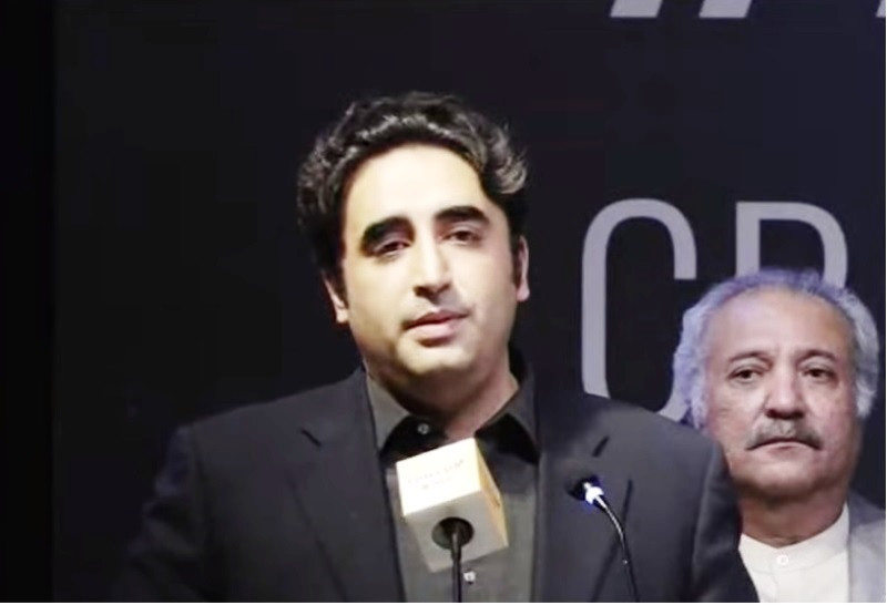 foreign minister bilawal bhutto zardari addressing a ceremony on october 23 2022 screengrab