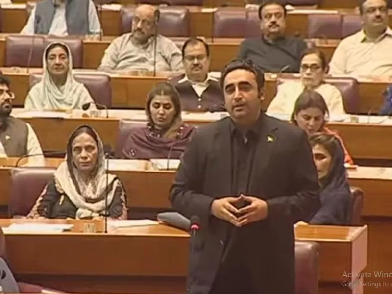 foreign minister bilawal bhutto zardari addressing farewell address to the national assembly on august 7 2023 screengrab foreign minister bilawal bhutto zardari addressing farewell address to the national assembly on august 7 2023 screengrab
