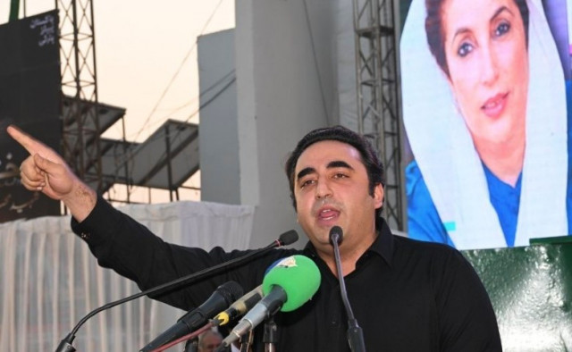 ppp chairman bilawal bhutto zardari addressing a gathering on the occasion of the 14th death anniversary of former prime minister benazir bhutto in garhi khuda bakhsh on december 27 2023 photo ppp media cell ppp chairman bilawal bhutto zardari addressing a gathering on the occasion of the 14th death anniversary of former prime minister benazir bhutto in garhi khuda bakhsh on december 27 2023 photo ppp media cell