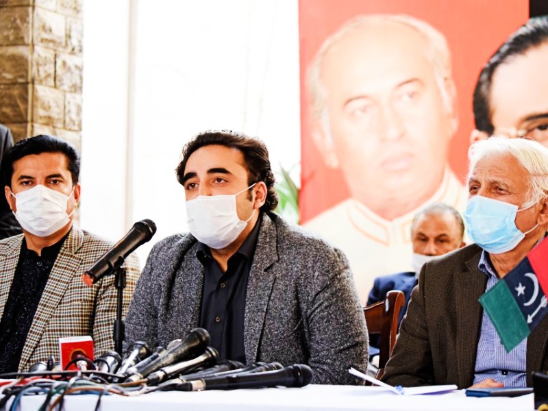 ppp chairman bilawal bhutto zardari addressing a press conference in islamabad photo twitter fkkundi