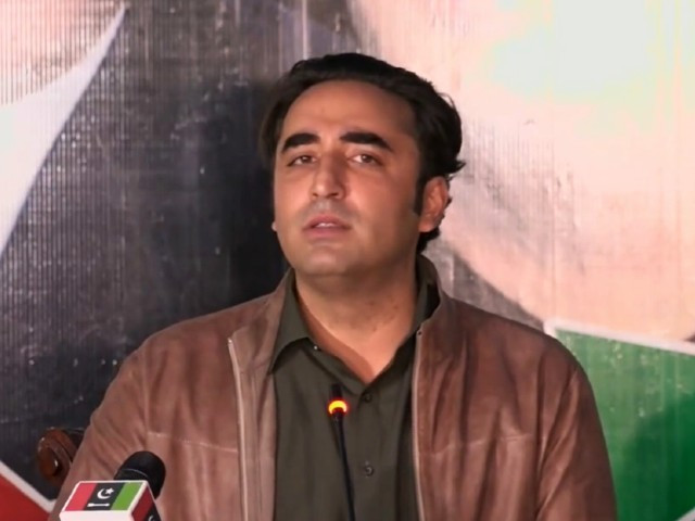 chairman ppp bilawal bhutto zardari addressing a press conference in islamabad on march 13 2022 screengrab