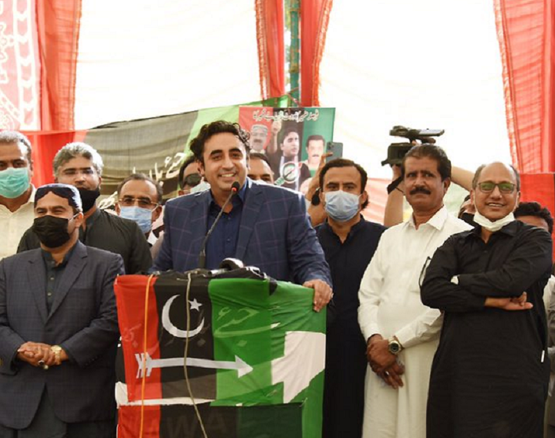 ppp chairman bilawal bhutto zardari addressing party workers in karachi photo twitter mediacellppp