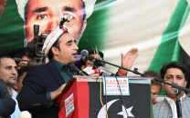 peoples party ppp chairman bilawal bhutto zardari addressing a public rally in chitral on november 22 2023 photo ppp media cell