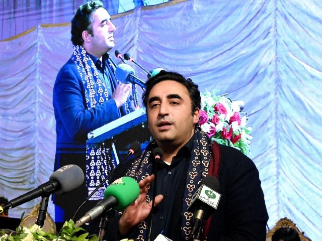 pakistan peoples party ppp chairman bilawal bhutto zardari addressing a ceremony in hyderabad on december 21 2023 photo ppp media cell
