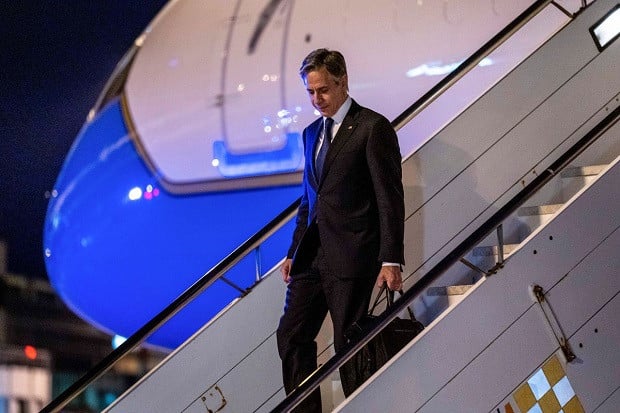 u s secretary of state antony blinken arrives at bari airport in bari italy june 28 2021 photo reuters