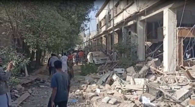 a view of shershah area after the deadly explosion photo express a view of shershah area after the deadly explosion photo express