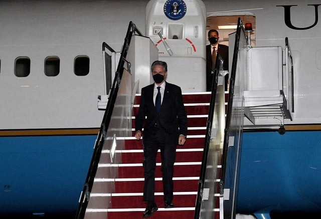 us secretary of state antony blinken arrives at subang airport in kuala lumpur malaysia december 14 2021 photo reuters us secretary of state antony blinken arrives at subang airport in kuala lumpur malaysia december 14 2021 photo reuters