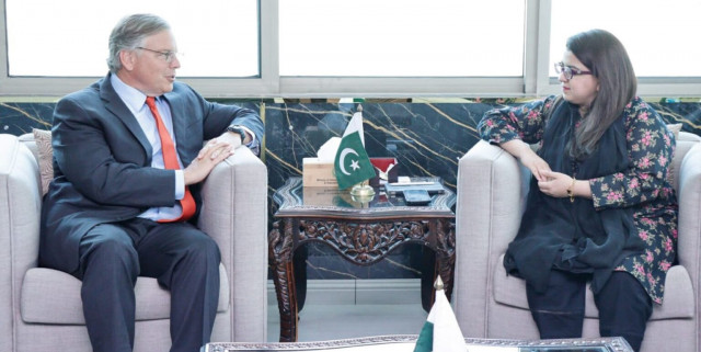 minister of state for it and telecommunication shaza fatima khawaja and us ambassador to pakistan donald blome met on wednesday photo app minister of state for it and telecommunication shaza fatima khawaja and us ambassador to pakistan donald blome met on wednesday photo app