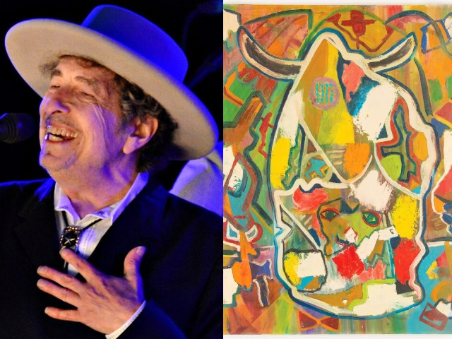 bob dylan courtesy reuters bob dylan s painting from 1968 courtesy rr auction via people