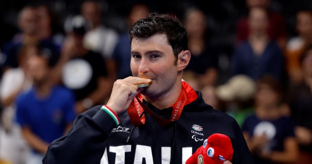 francesco bocciardo claimed his fourth paralympic gold medal with the win in paris photo afp francesco bocciardo claimed his fourth paralympic gold medal with the win in paris photo afp