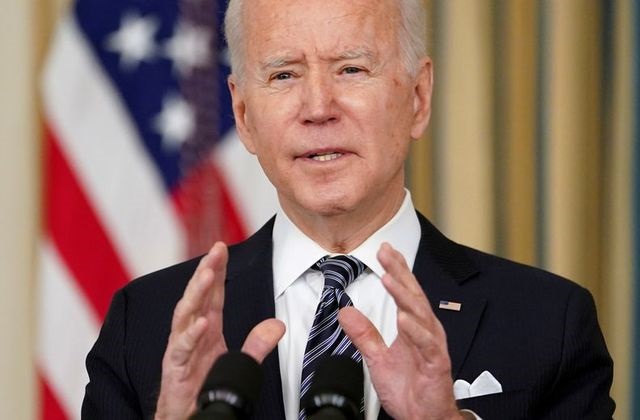 us president joe biden speaks about the implementation of the american rescue plan in the state dining room at the white house in washington us march 15 2021 photo reuters