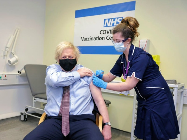 boris johnson joined the millions of britons to be vaccinated after receiving his first dose of the oxford astrazeneca jab photo twitter borisjohnson
