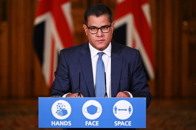 britain s business secretary alok sharma speaks during a virtual news conference amid the coronavirus disease covid 19 outbreak at 10 downing street in london britain november 12 2020 photo reuters