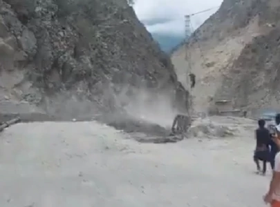 massive flash flood washes away bridge in upper kohistan