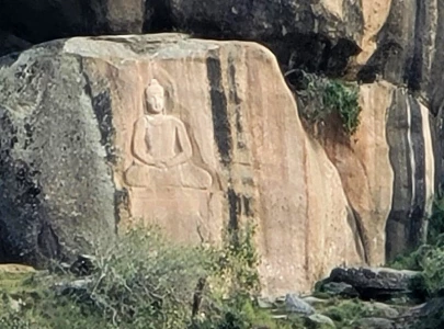 pm imran shares buddha engravings in swat to promote tourism