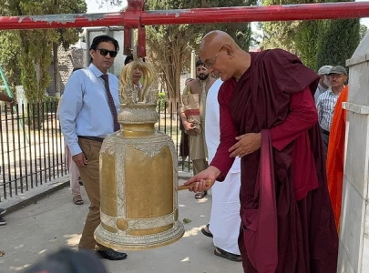 monks ring peace bell to mark buddha s birthday