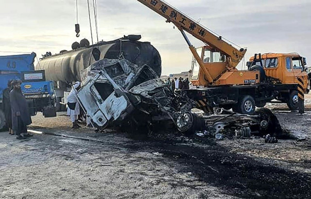 the accident occurred in the early hours of the morning on a key highway photo afp the accident occurred in the early hours of the morning on a key highway photo afp