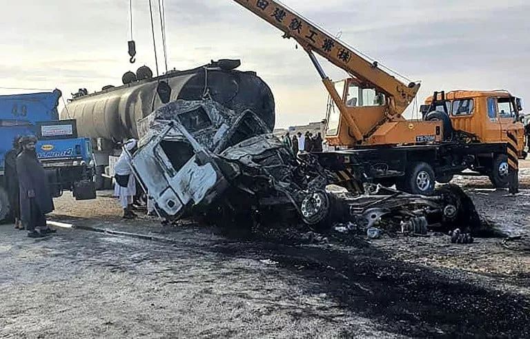 the accident occurred in the early hours of the morning on a key highway photo afp the accident occurred in the early hours of the morning on a key highway photo afp