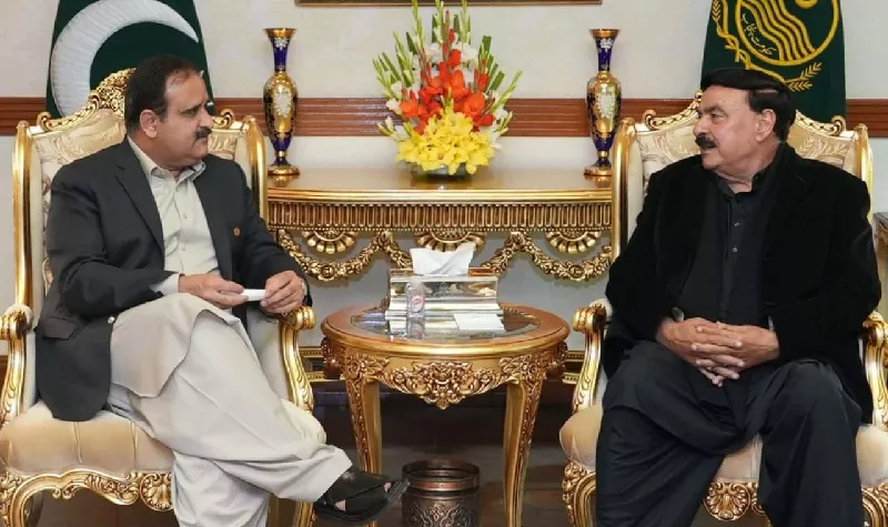 interior minister sheikh rashid ahmed met punjab chief minister at his office in lahore on saturday photo punjab cm house interior minister sheikh rashid ahmed met punjab chief minister at his office in lahore on saturday photo punjab cm house