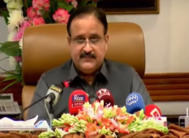 former chief minister punjab usman buzdar addressing a presser in lahore on june 28 screengrab former chief minister punjab usman buzdar addressing a presser in lahore on june 28 screengrab