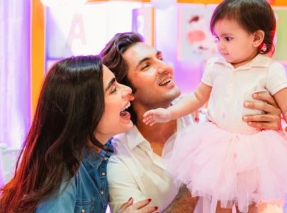 in pictures sadaf kanwal shahroz sabzwari celebrate daughter zahra s first birthday