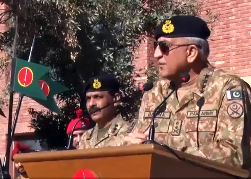 coas bajwa while interacting with officers and troops at the quetta garrison