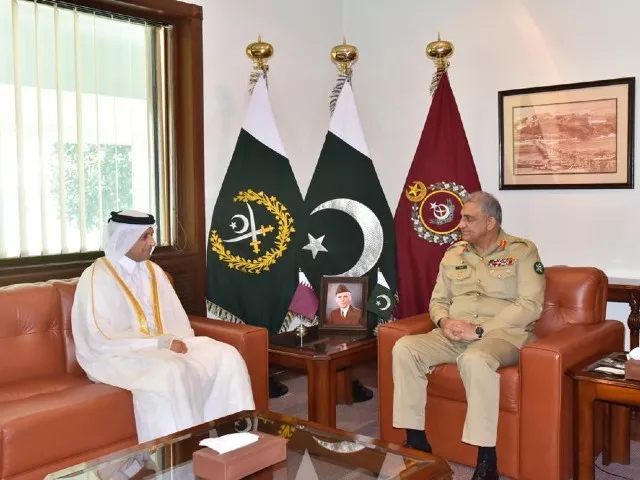general qamar meets qatari envoy at ghq photo ispr general qamar meets qatari envoy at ghq photo ispr