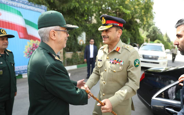 gen asim undertook a maiden trip to iran as an army chief photo ispr