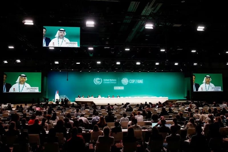 COP28 Director-General Majid Al Suwaidi speaks at the COP28 in Dubai, UAE, December 11, 2023. PHOTO: REUTERS
