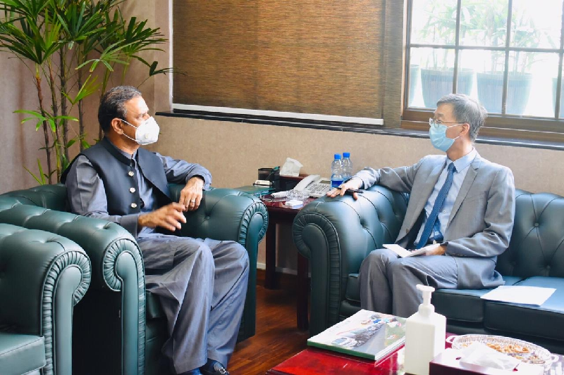 chinese ambassador yao jing meets cpec authority chairman lt gen retd asim saleem bajwa photo twitter asimsbajwa