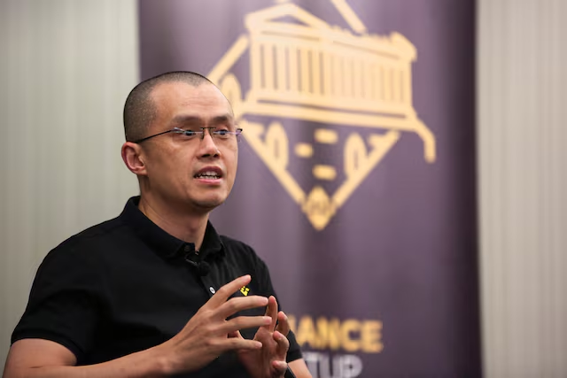zhao changpeng founder and chief executive officer of binance speaks during an event in athens greece november 25 2022 photo reuters file