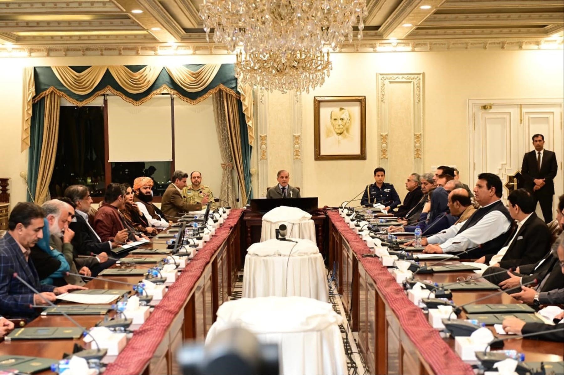 prime minister shehbaz sharif chairs a meeting of the federal cabinet on april 3 2023 photo pid