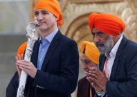 canadian prime minister justin trudeau when he attended the khalsa day celebrations in toronto photo screengrab