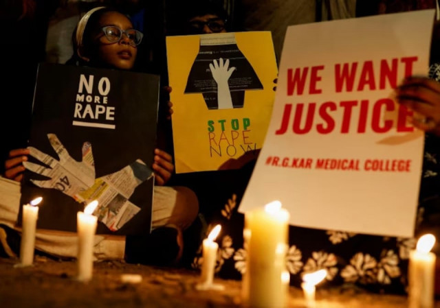 vigil condemning the rape and murder of a trainee medic in kolkata on a street in mumbai india august 14 2024 photo reuters vigil condemning the rape and murder of a trainee medic in kolkata on a street in mumbai india august 14 2024 photo reuters