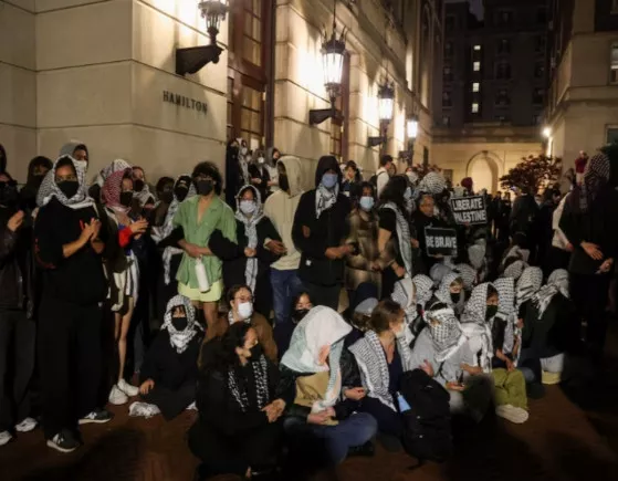 columbia suspends pro palestinian protesters after encampment talks stall