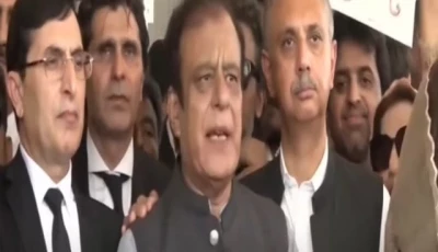 pakistan tehreek e insaf lawmakers addressing media outside court in islamabad on may 29 2024 after the iddat case hearing photo screengrab