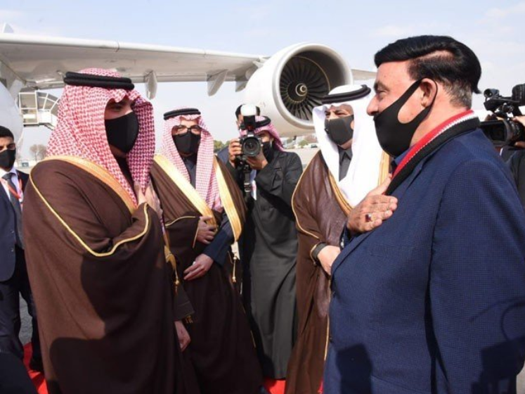 prince abdulaziz bin saud bin naif arrives in islamabad on feb 07 2022 photo radio pakistan