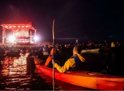 latvians make waves with socially distanced concert on boats