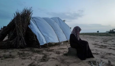a 15 year old victim of sexual violence in el geneina west darfur is seen outside a makeshift shelter in adre chad august 1 2023 photo reuters